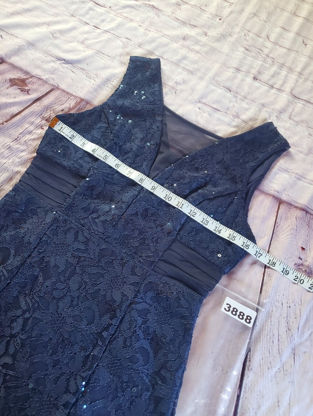 Alexa B Nites Mesh Sheer Lace Sequin Evening Dress Mermaid Gown Formal Prom 8 - Picture 11 of 14